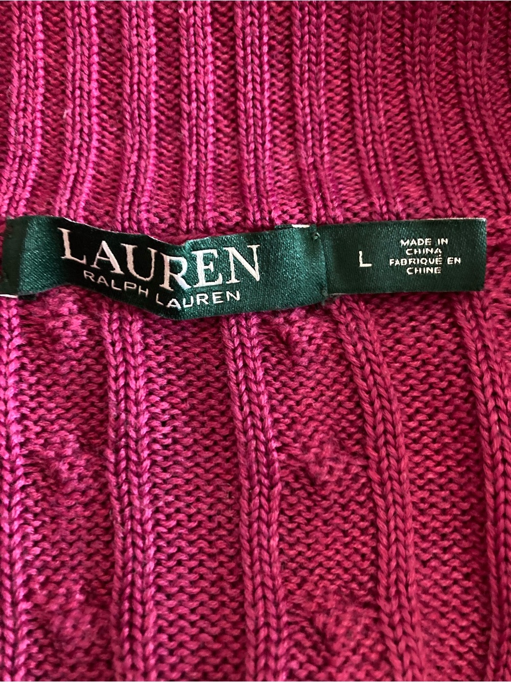 Ralph Lauren Knit Zip-Up Size Large Pockets - Picture 7 of 12